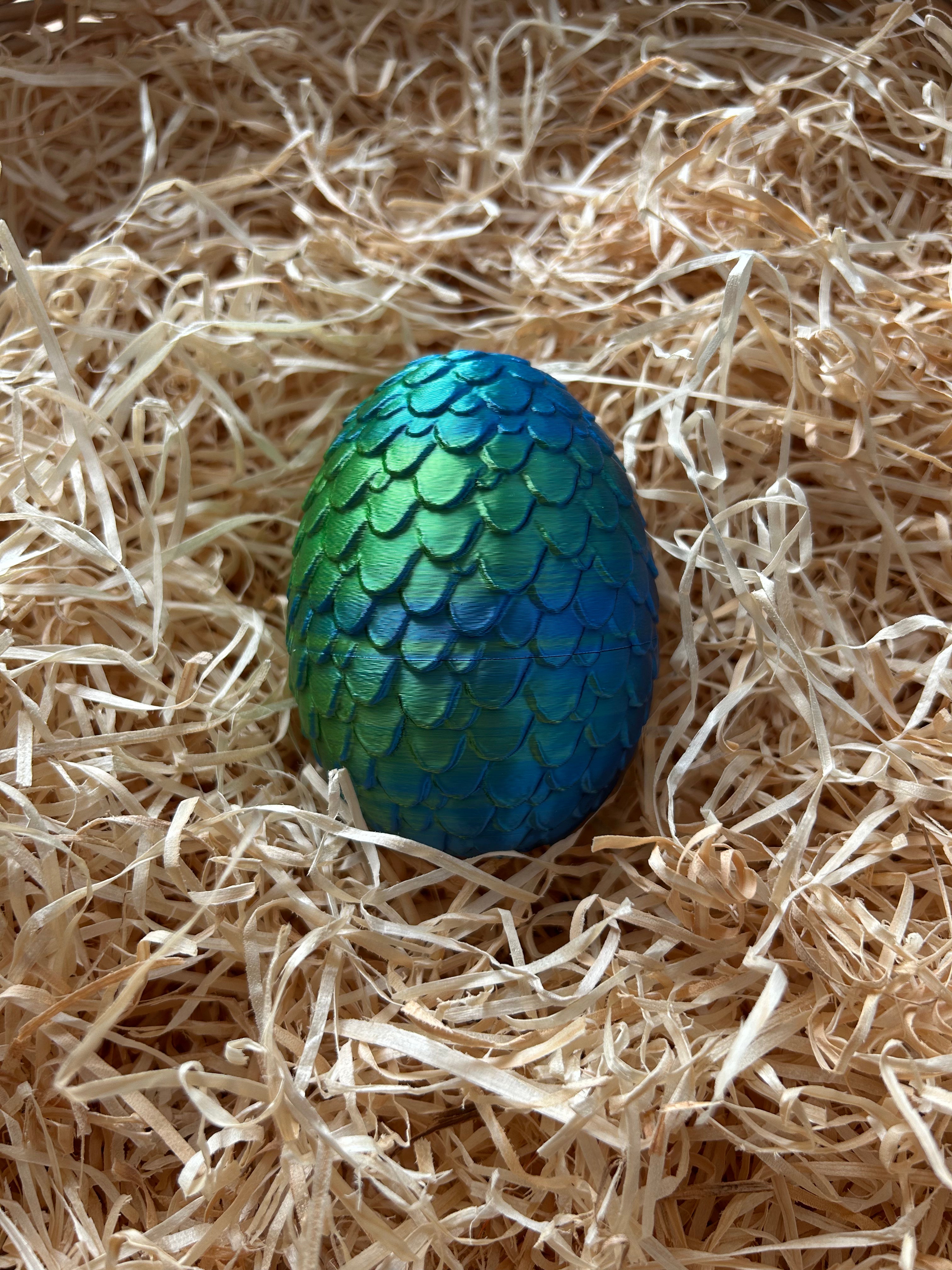 Oeuf bleu/vert métallisé
