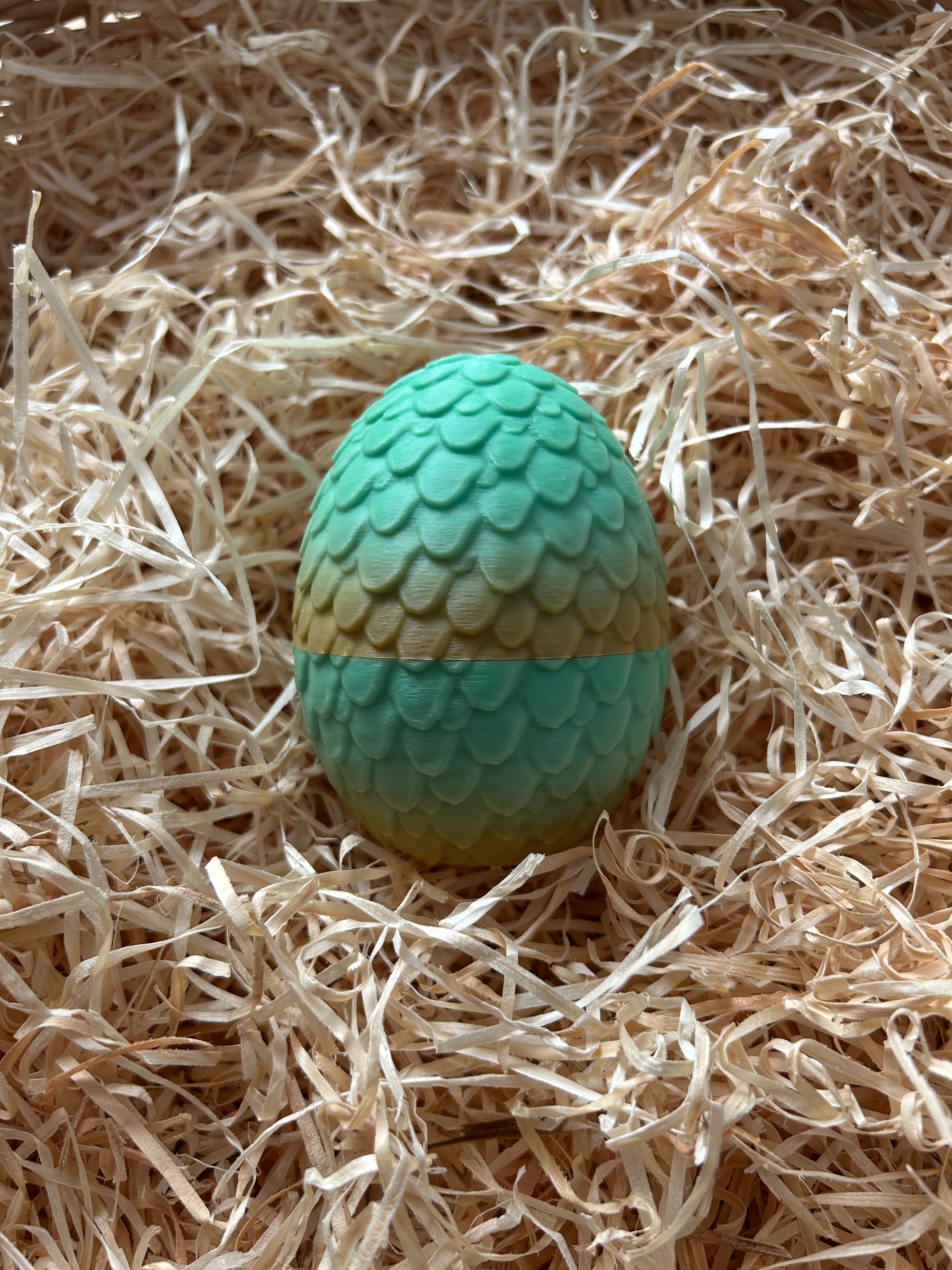 Oeuf turquoise/jaune