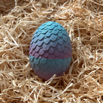 Oeuf bleu dégradé mauve