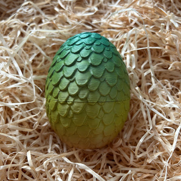 Oeuf dégradé vert métallisé