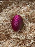 Oeuf mauve/vert/bleu métallisé