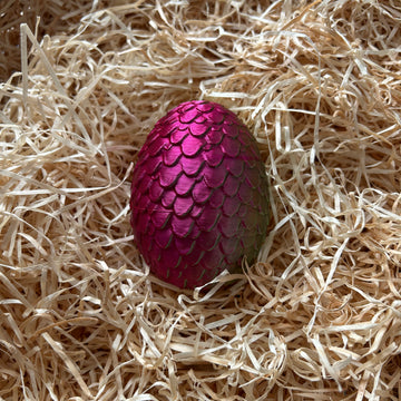 Oeuf mauve/vert métallisé
